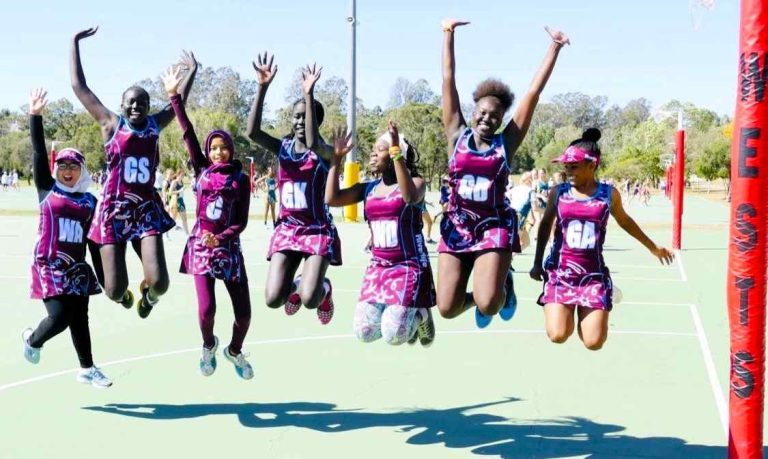 Girls with a refugee background play netball in South-west Brisbane and Ipswich